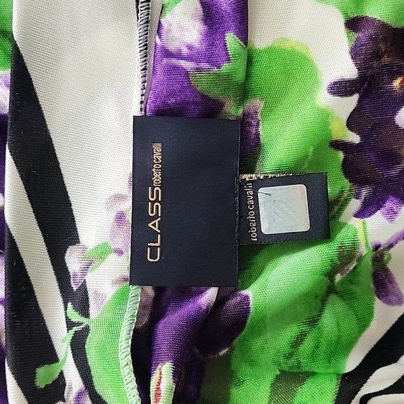 Roberto Cavalli Vintage gathered floral top size S-M - Picture 6 of 7